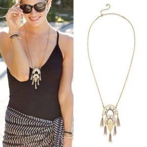 LAST CHANCE Stella and Dot Mirage Gold and white necklace Retired